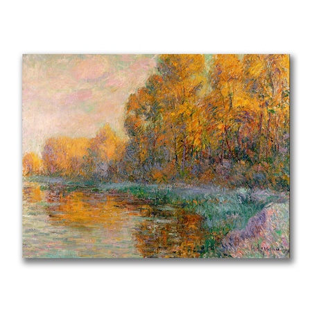 Gustave Loiseau 'A River In Autumn' Canvas Art,35x47